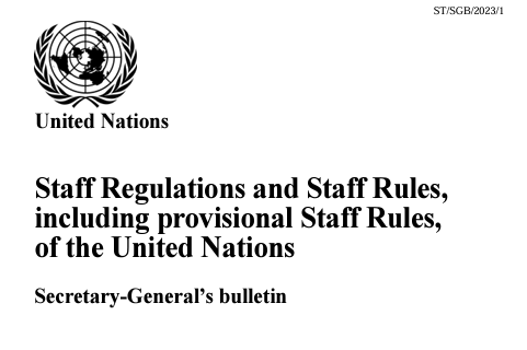 Staff Regulations and Staff Rules Cover Page