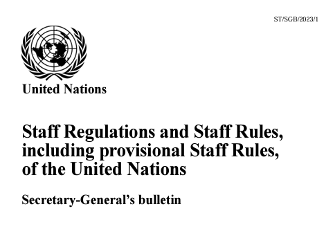 Staff Regulations and Staff Rules Cover Page